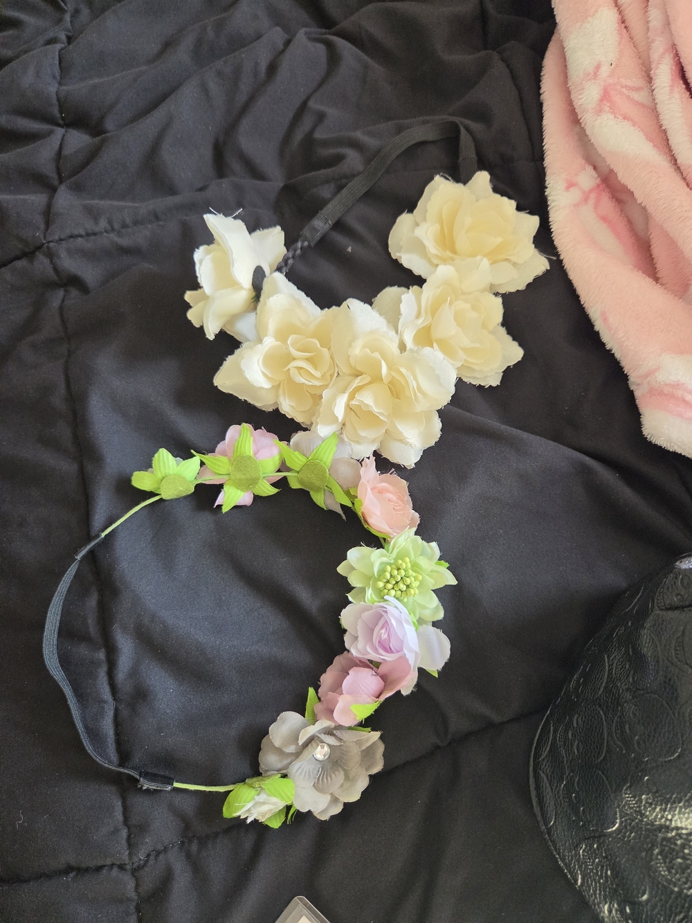 Floral Crown Headbands - Cream, Pink, Green, Lavender